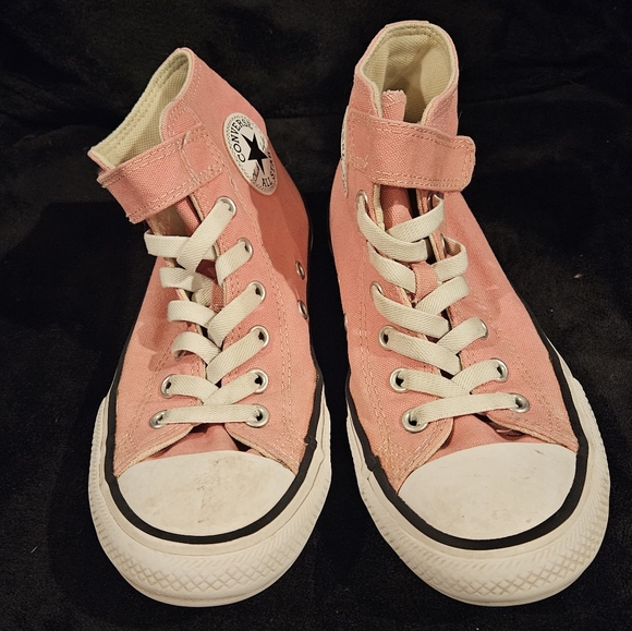 Converse Pink High-Top Sneakers Size 3 - Picture 1 of 8